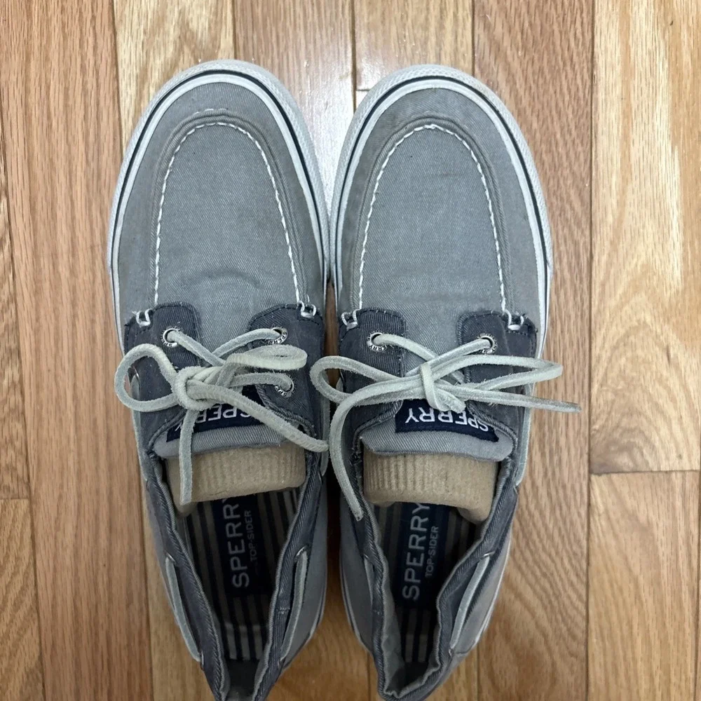 Sperry Men's Bahama II Coastal Preppy Boat Shoe Sneaker Gray - Size‎ 8